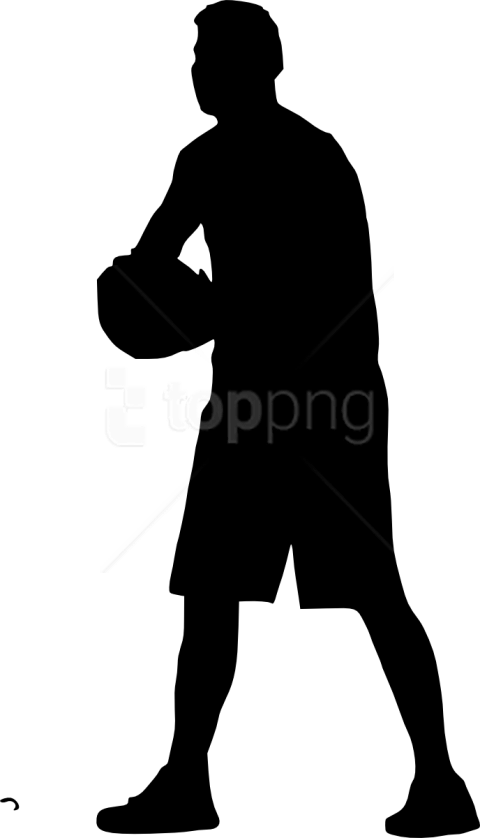 Free Png Basketball Player Silhouette Png - Png Basketball Siluet Clipart (480x838), Png Download
