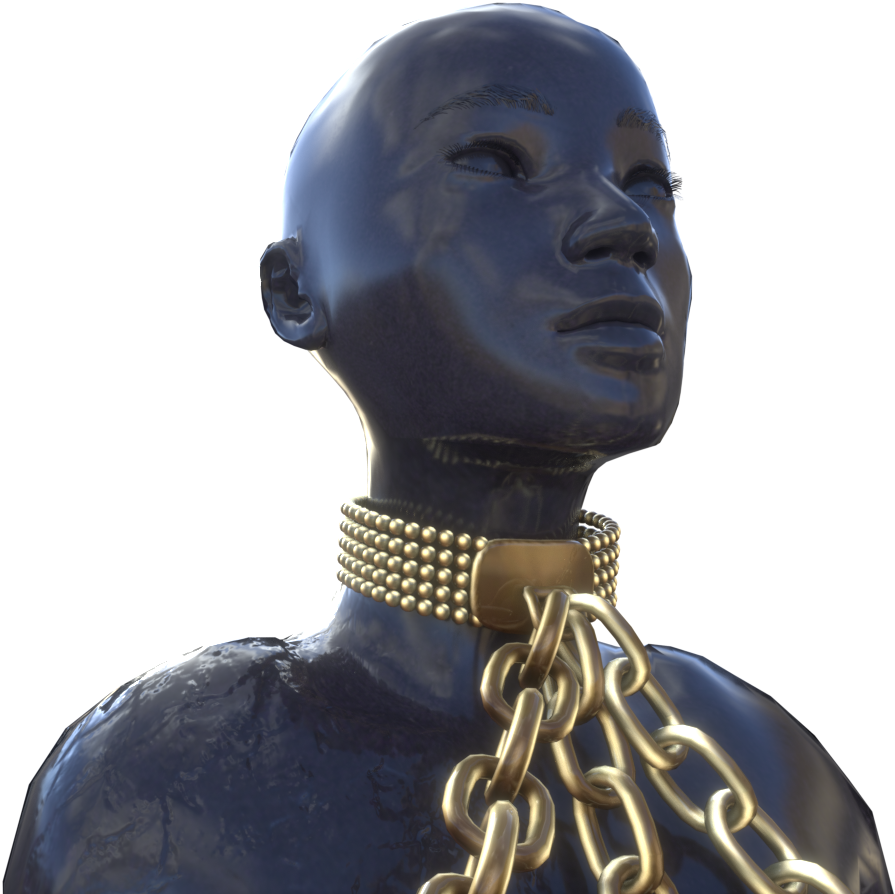 Pearls Collar, Chains And Broken - Bronze Sculpture Clipart (2048x1024), Png Download