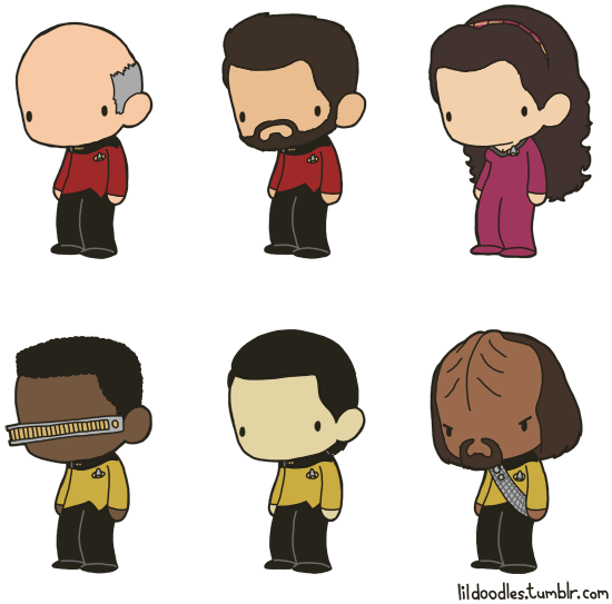 Lil' Star Trek - Cartoon Clipart (600x575), Png Download