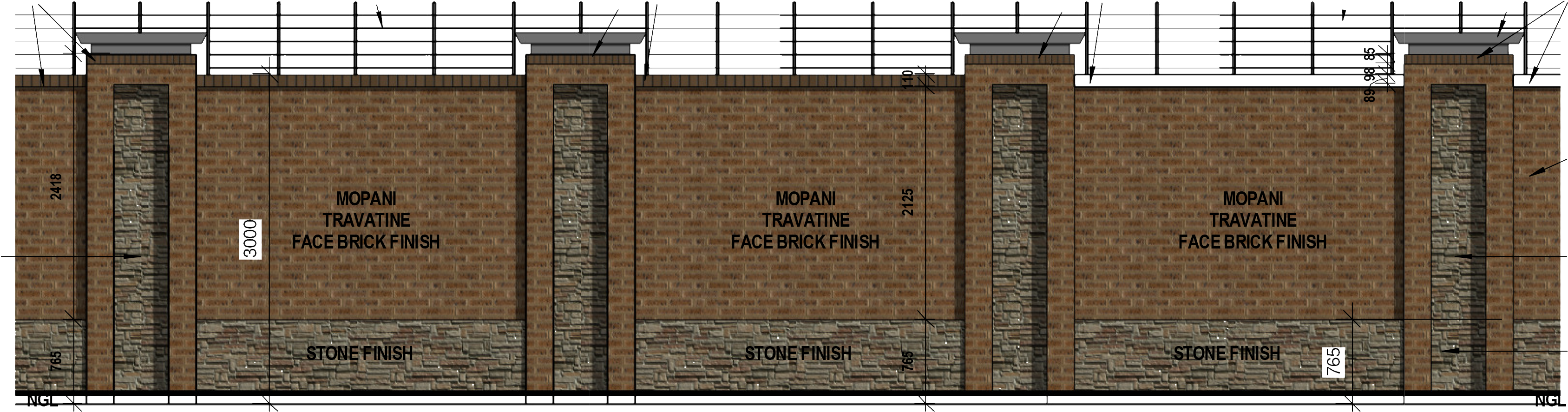Boundary Wall Png , Png Download Clipart (3375x887), Png Download
