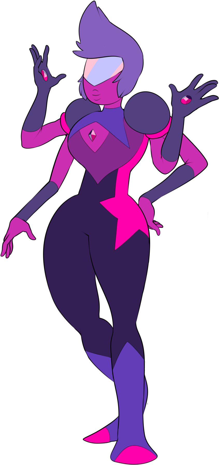 Garnet And Ice - Steven Universe Ice And Garnet Fusion Clipart (1120x1920), Png Download