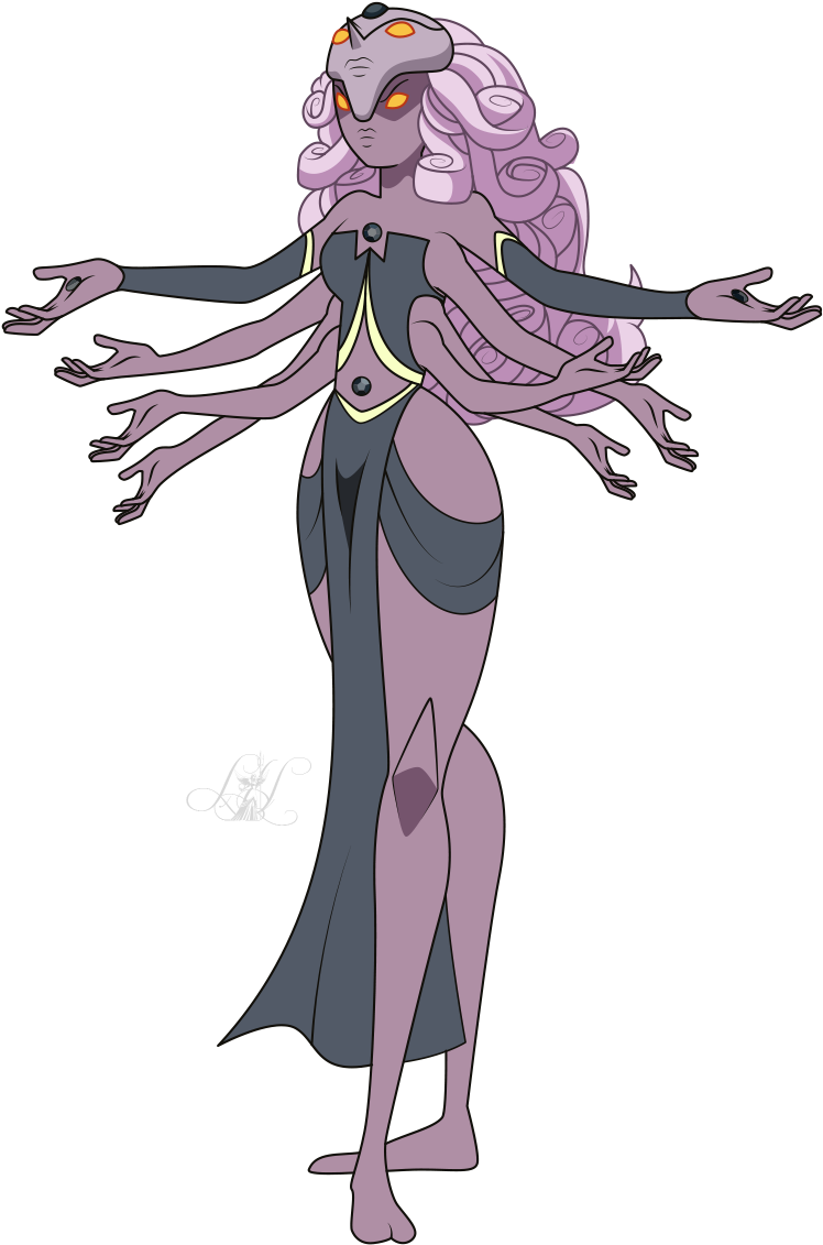 Obsidian Garnet (ruby & Sapphire) Pearl Amethyst - Steven Universe Fusion Obsidiana Clipart (859x1200), Png Download