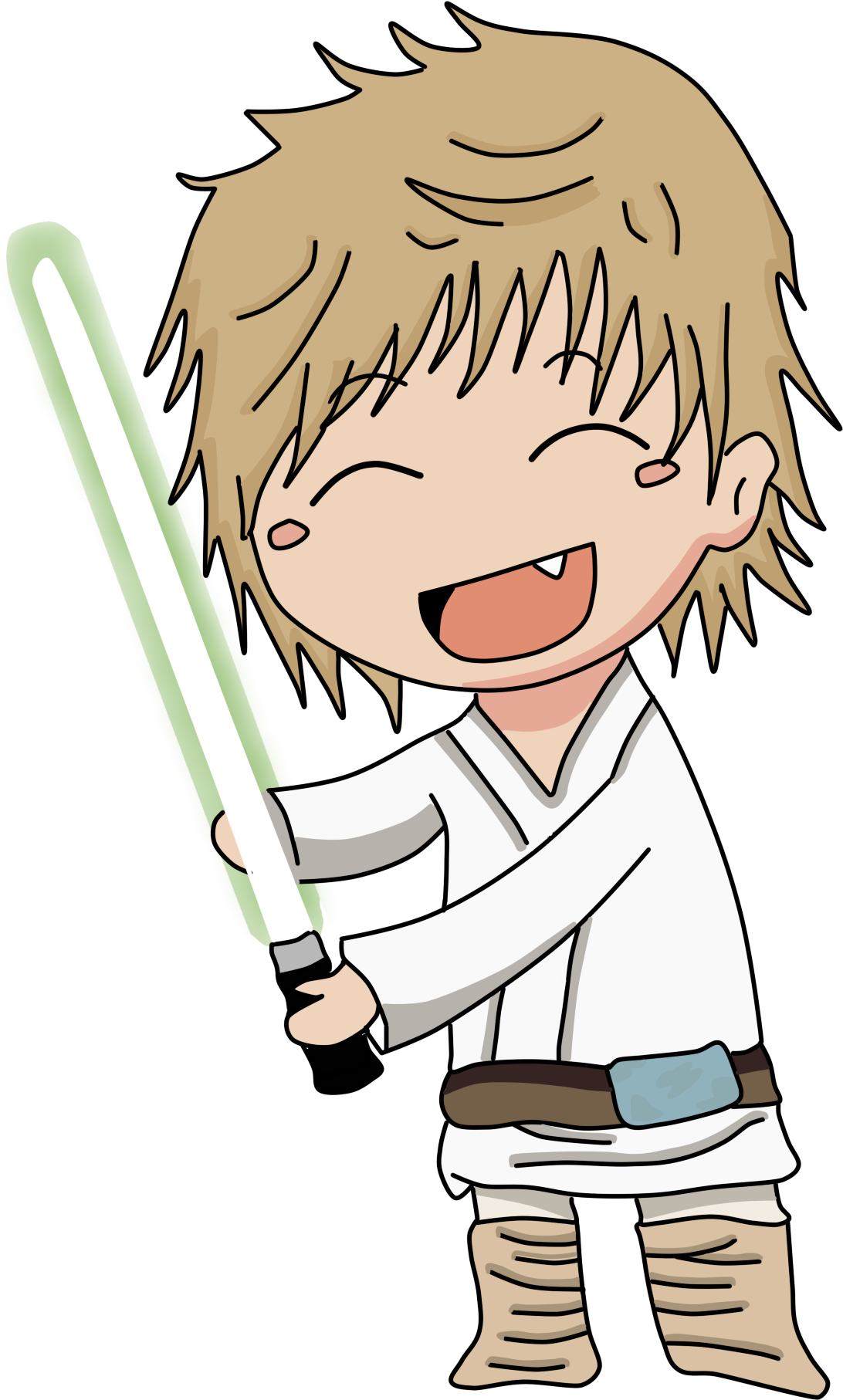 Baby Anakin Skywalker Cartoon Clipart (1536x2048), Png Download