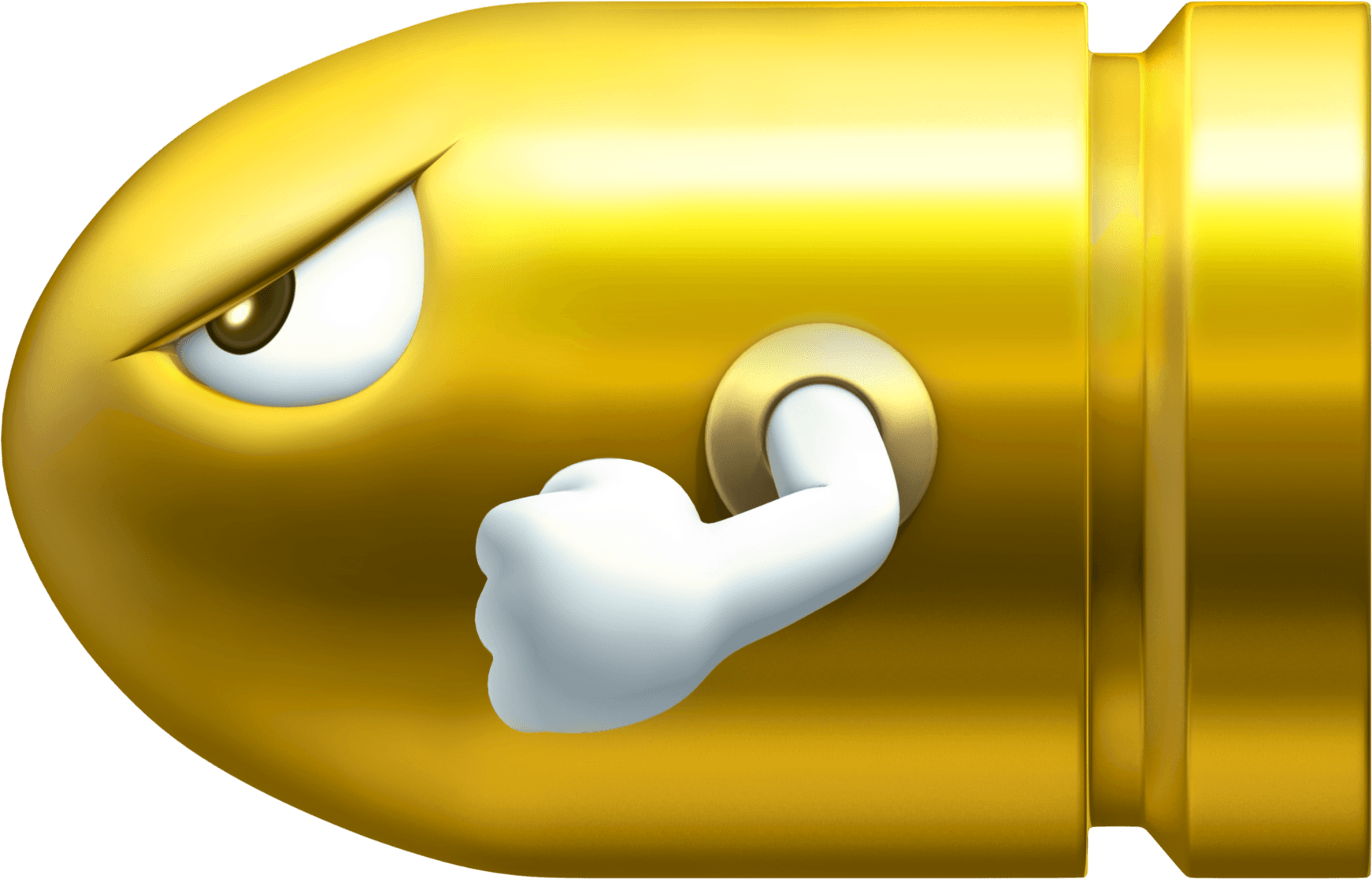 New Super Mario Bros - Mario Gold Bullet Bill Clipart (1742x1116), Png Download