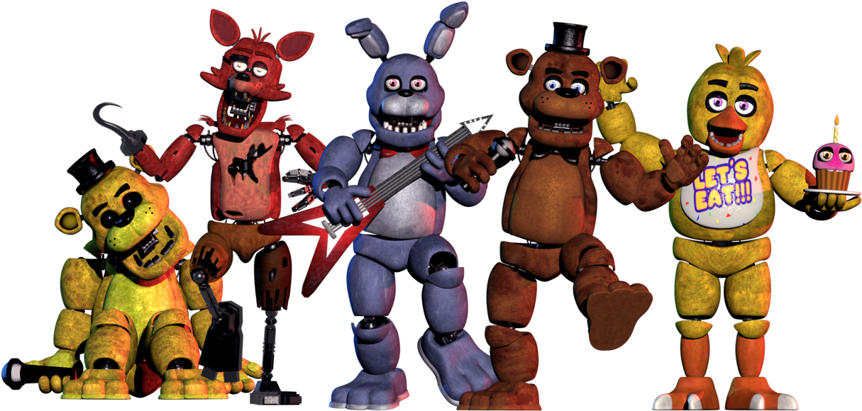 Five Nights Png - Five Nights At Freddy's Png Clipart (1283x623), Png Download