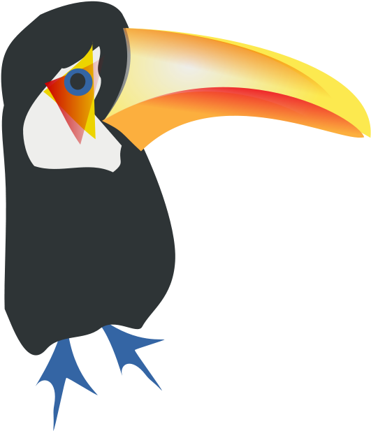 Cartoon Transparent Background Toucan Png Clipart (566x800), Png Download
