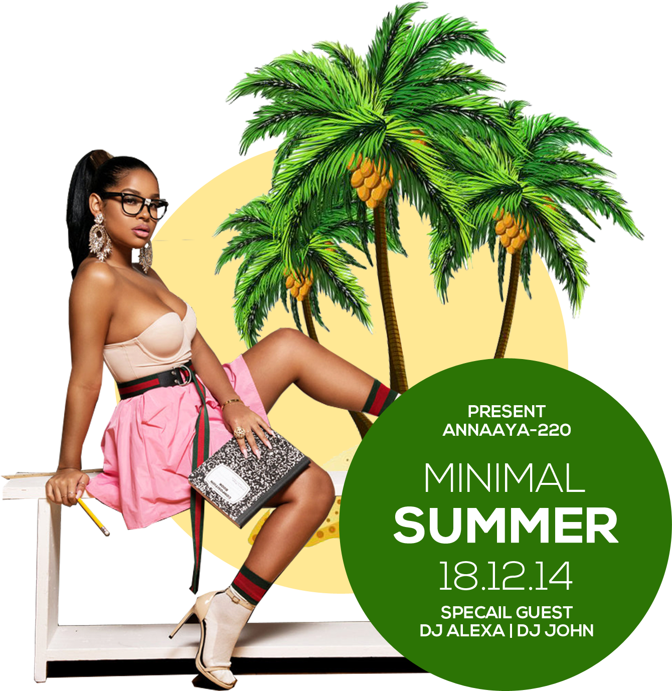 Hot Summer Png Backgrounds For Flyers Clipart (1340x1378), Png Download