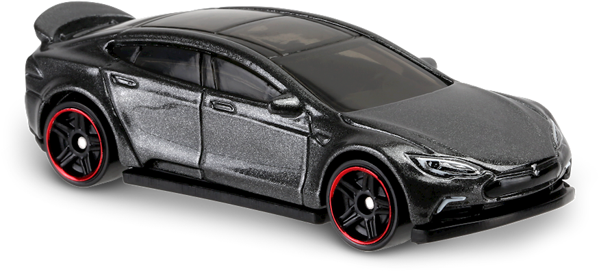 Tesla Model S - Hot Wheels Tesla Model S Black Clipart (892x407), Png Download