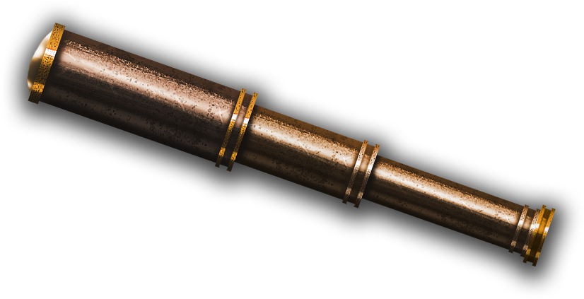 Spy Glass Png - Pirate Telescope Png Clipart (826x423), Png Download