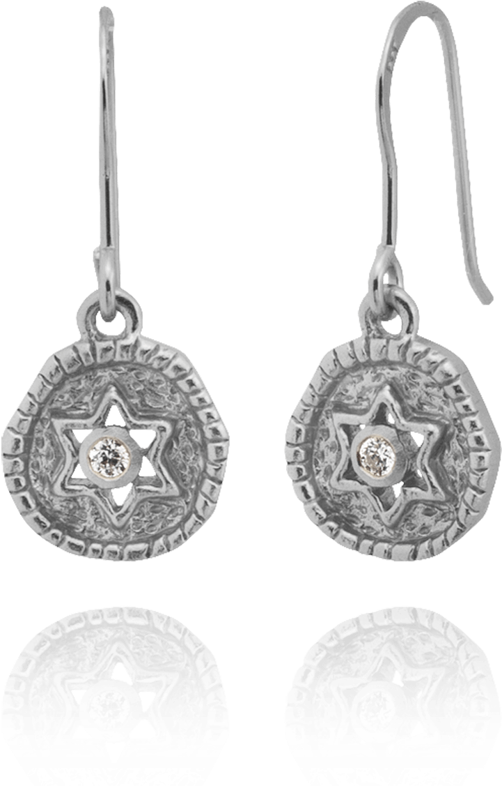 Star Earrings With Hammered Finish - Earrings Clipart (721x1127), Png Download