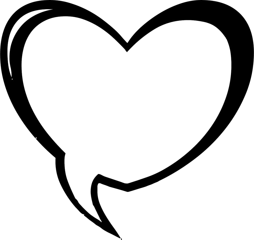 Speech Bubble Transparent Background - Heart Shaped Speech Bubble Clipart (850x803), Png Download