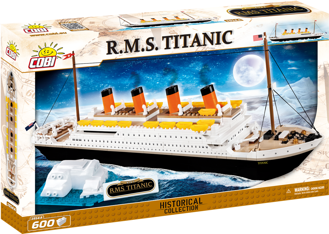 600 Pcs Action Town /1914a/ R - Rms Titanic Cobi Clipart (1184x838), Png Download