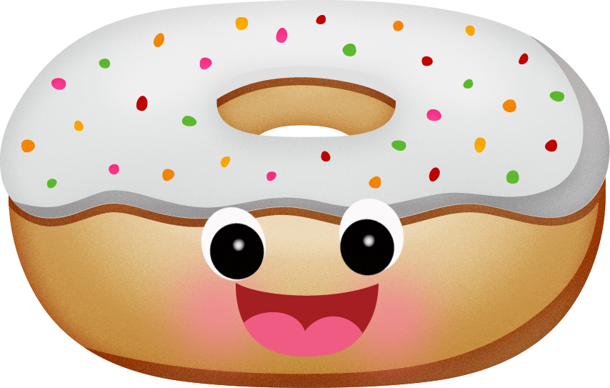 Gifs Divertidos Clipart Images, Food Clipart, Gifs, - Donut With Faces Clipart - Png Download (854x543), Png Download