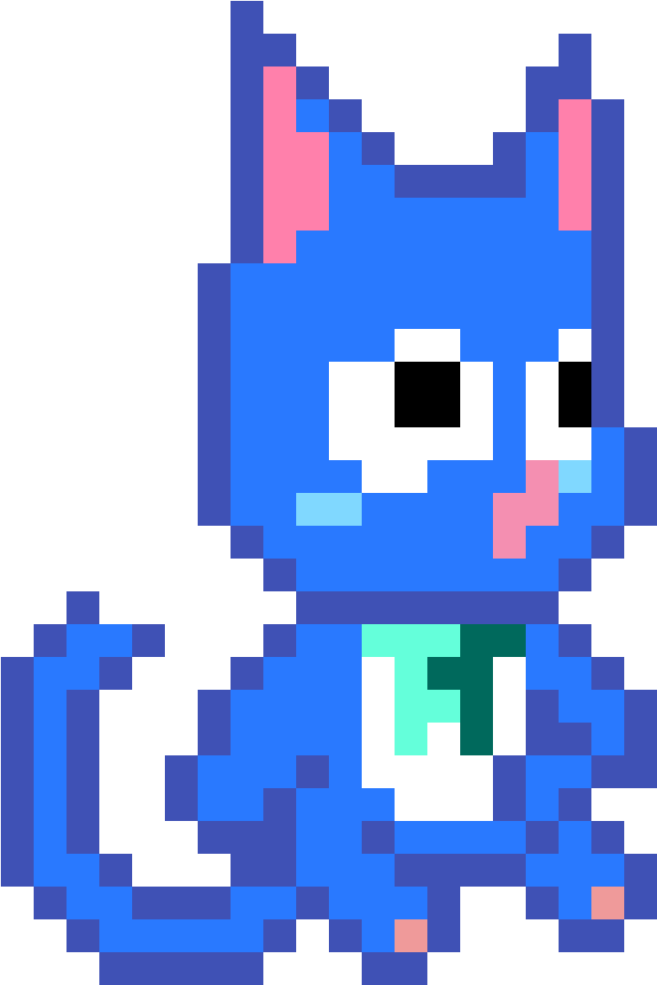 Fairy Tail Happy - Pixel Art Fairy Tail Clipart (741x1111), Png Download