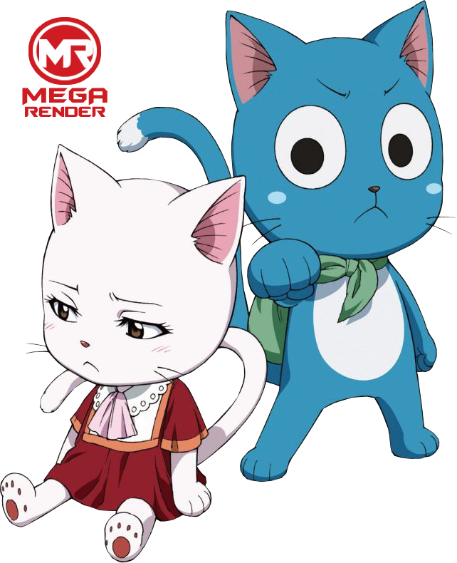 Render Fairy Tail Happy E Charles - Carla Fairy Tail Happy Clipart (642x790), Png Download