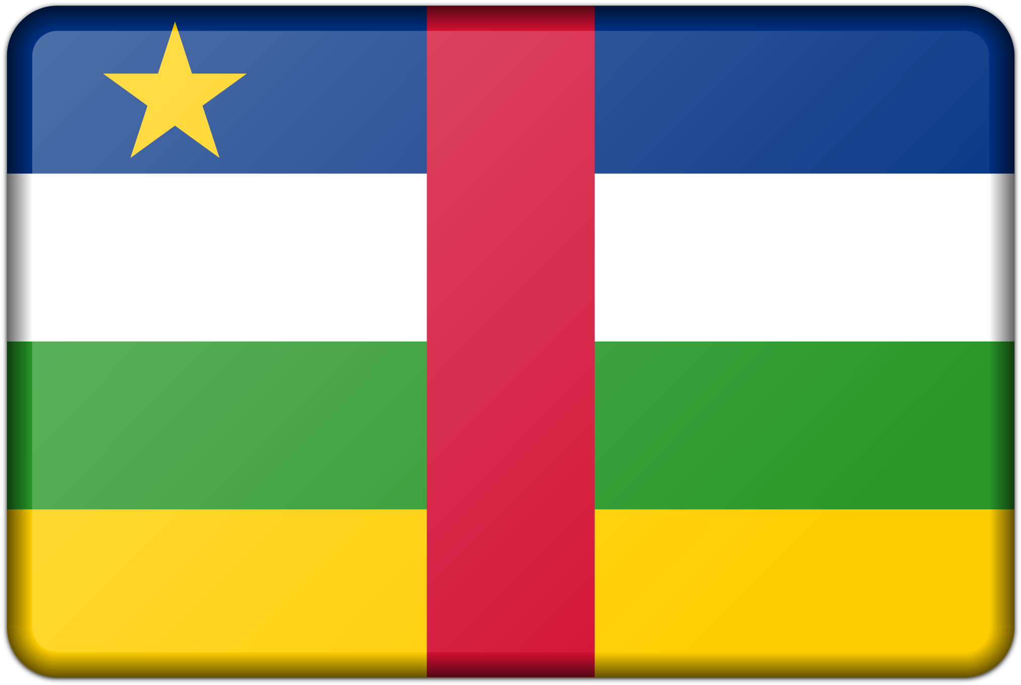 This Free Icons Png Design Of Central African Republic - Central African Republic Flag Clipart (2400x1600), Png Download