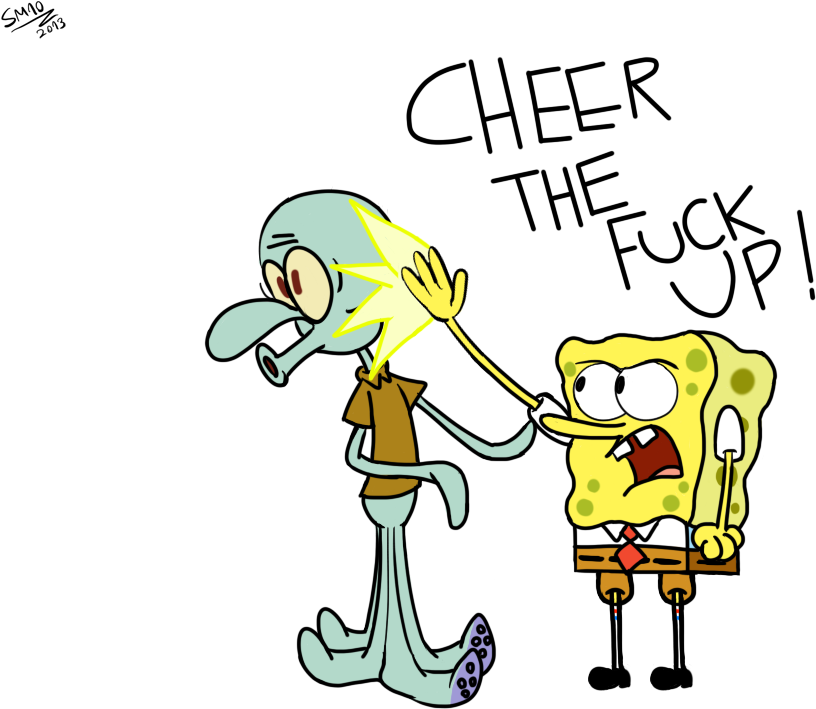 2013 Cheer The Fuck 0 Squidward Tentacles Spongebob - Dabbing Squidward Cli...