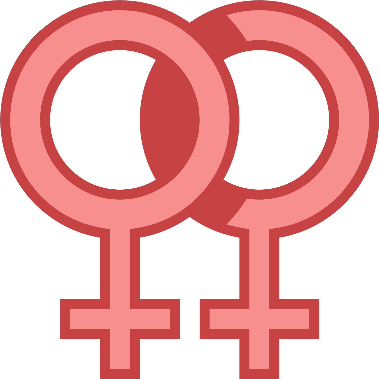 Female Double Icon - Transparent Background Woman Symbol Png Clipart (1600x1600), Png Download