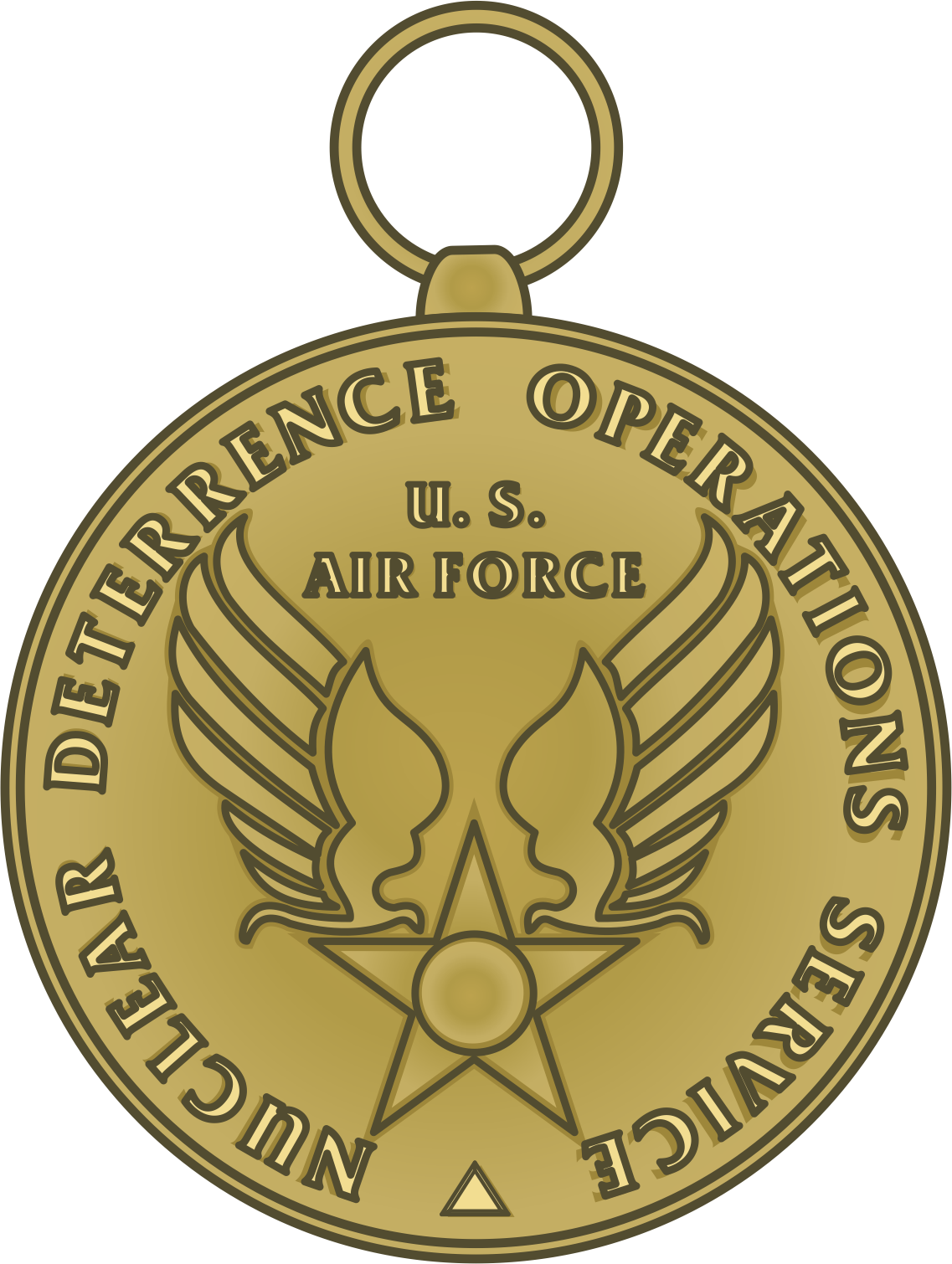 Usaf Nuclear Deterrence Operations Service Medal-reverse - Unsa Clipart (1137x1510), Png Download