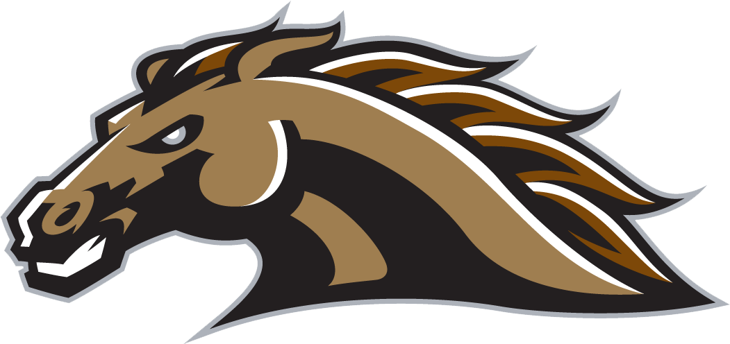 Mustang Clipart Bronco - Western Michigan Bronco Logo - Png Download (1050x1050), Png Download