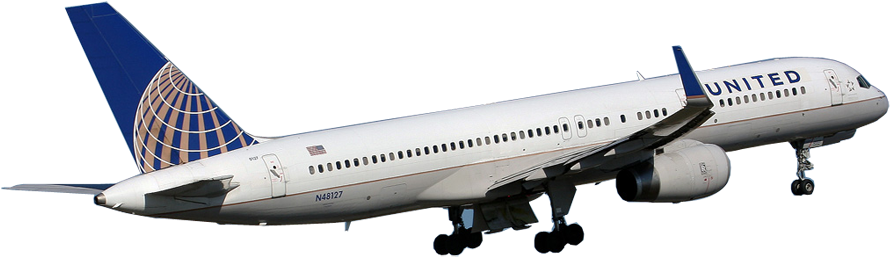 Get All Required Information About Your Flight Booking, - United Airlines Plane Png Clipart (900x362), Png Download