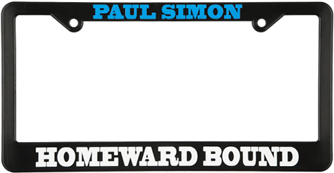 Black Homeward Bound License Plate Frame - Paper Product Clipart (500x682), Png Download