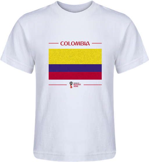 Colombia 2018 Fifa World Cup Russia™ Flag Juvenile - T Shirt For Fifa World Cup 2018 Brazil Clipart (600x600), Png Download