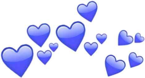 #blue #hearts #heart #crowns #crown #heartcrown - Heart Clipart (1024x1024), Png Download