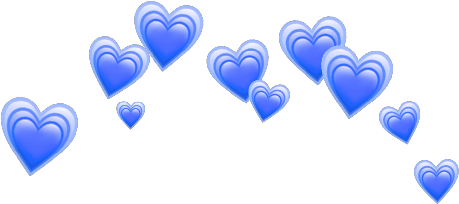 #heart #blue #blueheart #heartblue #hearts #crown #tumblr - Heart Crown Png Emoji Clipart (1024x1024), Png Download