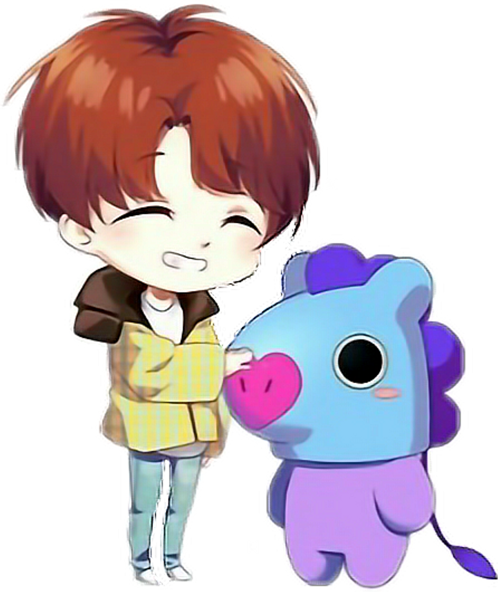 Jhope & Mang J Hope Bt21 Character - Mang And J Hope Clipart (1024x1217), Png Download