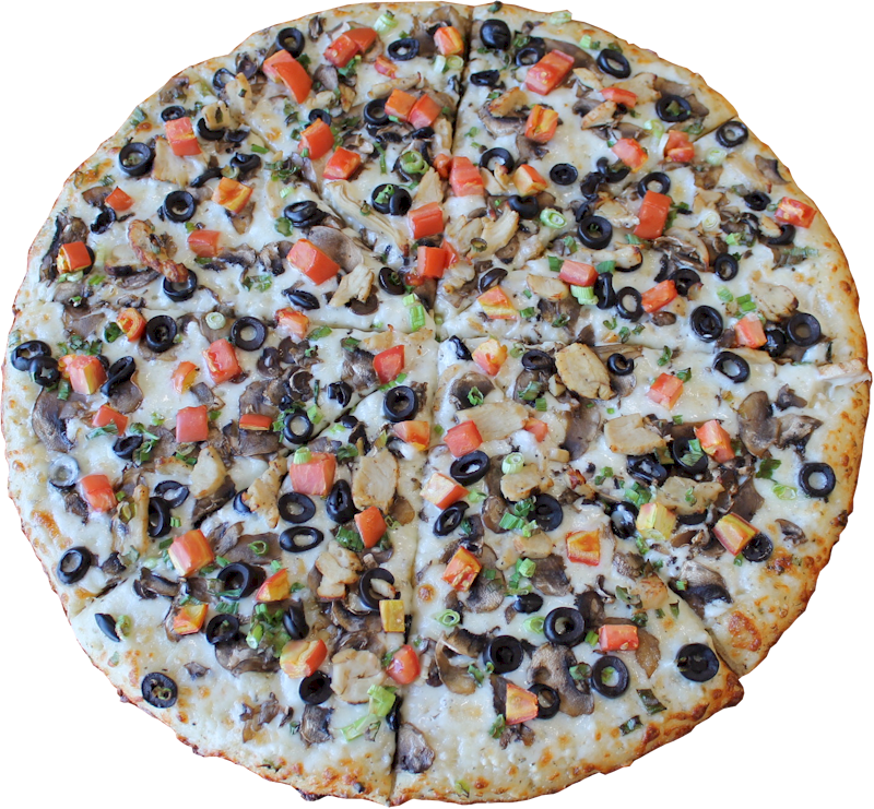 Fresh Slice Pizza Menu Chicken - California-style Pizza Clipart (800x741), Png Download