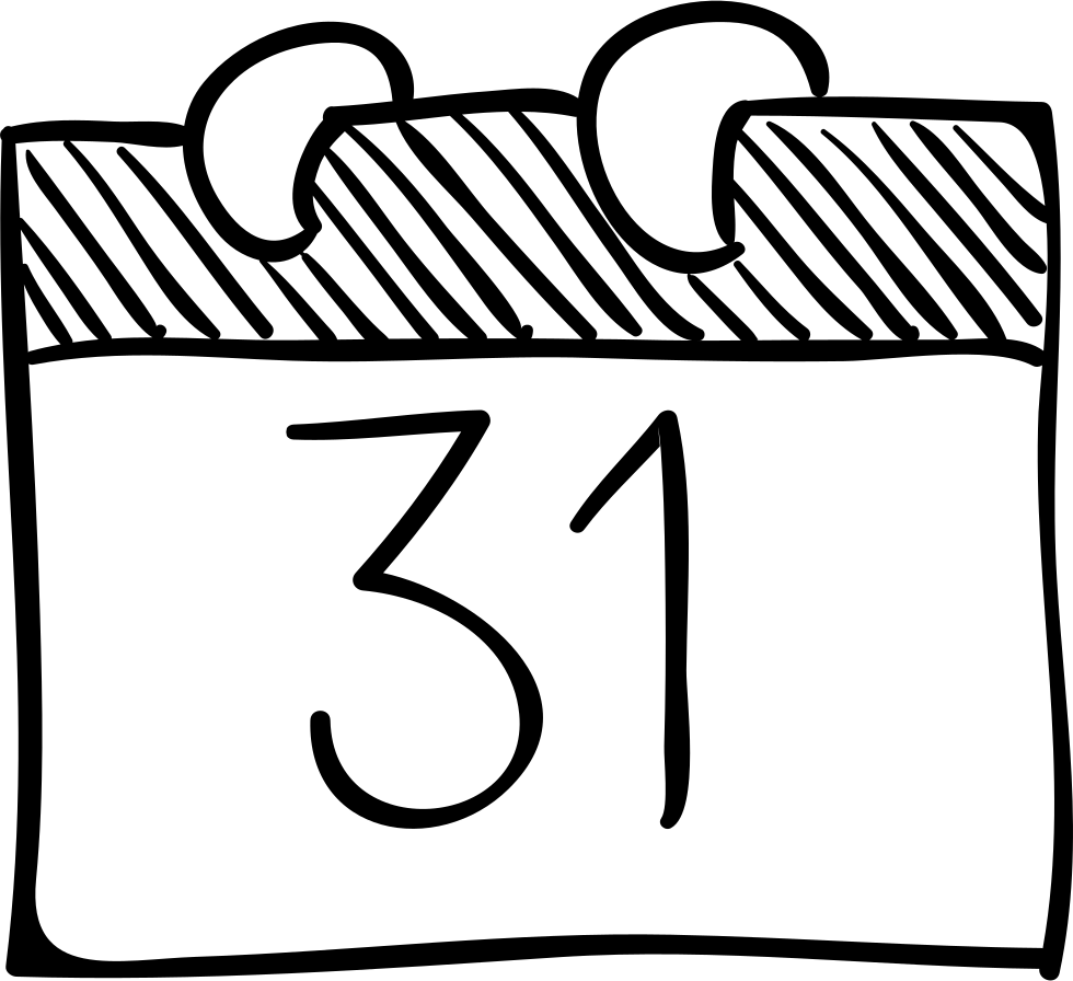 October Calendar Clip Art Hand Drawn Calendar Icon Png Transparent