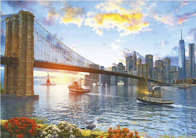 Brooklyn Bridge - Quebra Cabeça 4000 Peças Clipart (640x640), Png Download