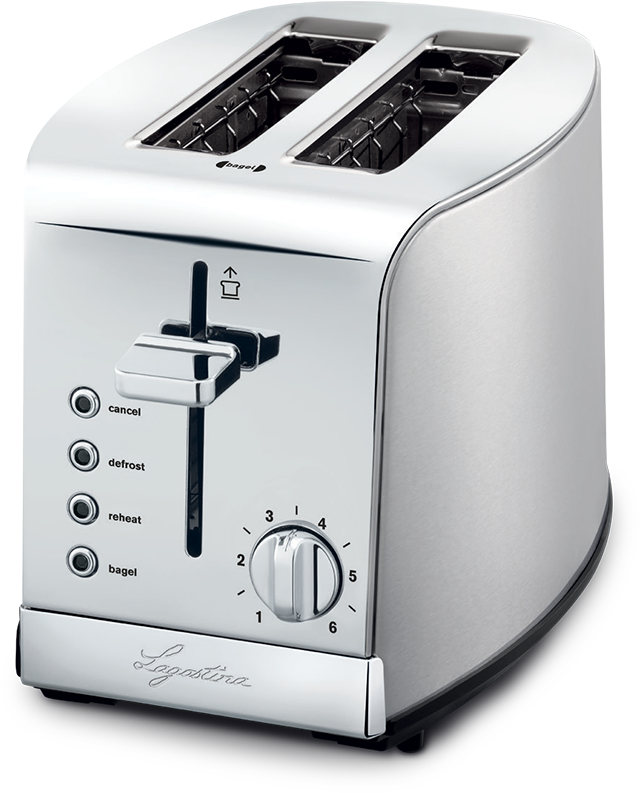 2-slice Stainless Steel Toaster - Toaster Clipart (1000x1000), Png Download