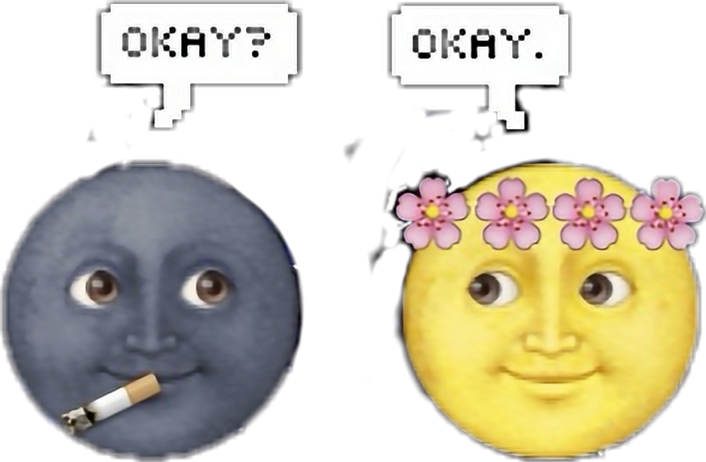 #freetoedit #emotions #emoji #emojiselfie #emojiart - Cara De Luna Llena Clipart (1024x671), Png Download