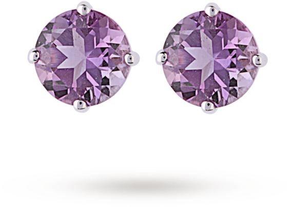 Amethyst Stud Earrings Uk Clipart (640x640), Png Download