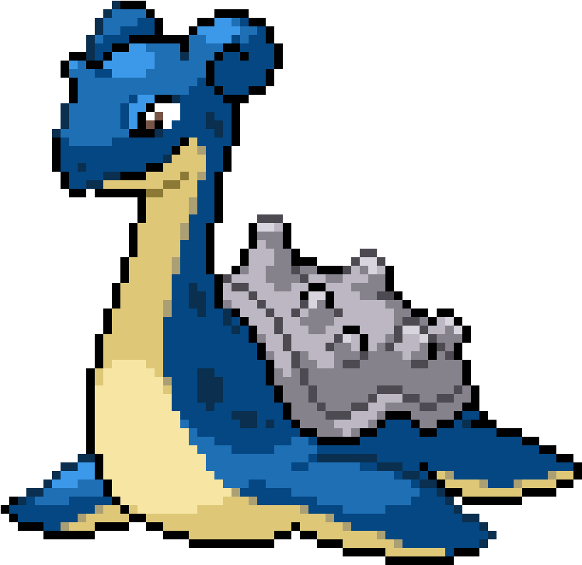 Lapras - Pokemon Pixel Art Lapras Clipart (1200x1200), Png Download