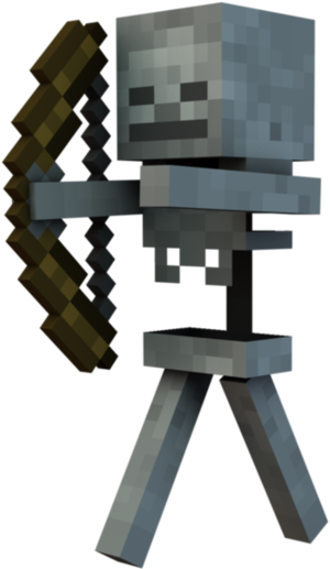 Minecraft Skeleton Transparent - صور سكلتون ماين كرافت Clipart (800x800), Png Download