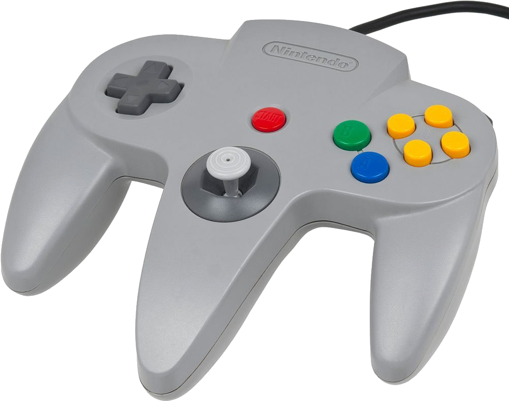 Nintendo 64 Grey Controller - N64 Controller Clipart (1024x1024), Png Download