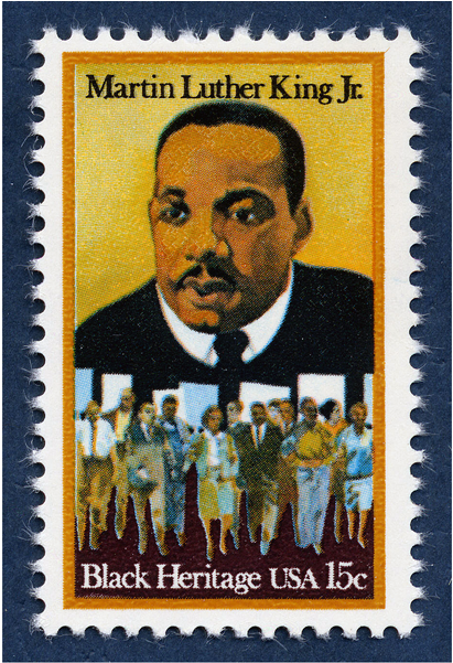 Martin Luther King Jr - Black Heritage Stamp Martin Luther King Clipart (800x600), Png Download