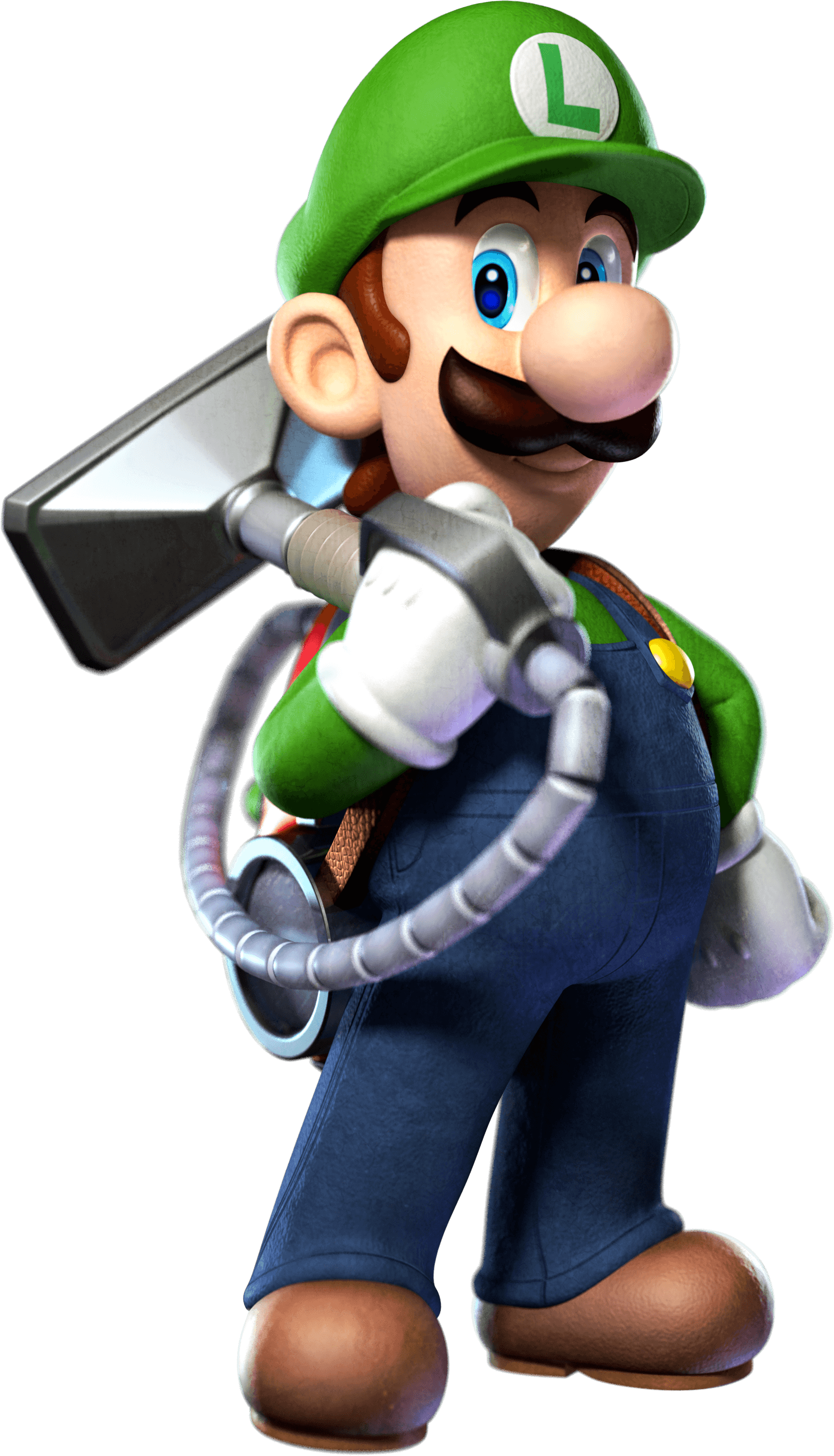 Luigi With The Poltergust 5000 - Luigi With Poltergust 5000 Clipart (1603x2799), Png Download