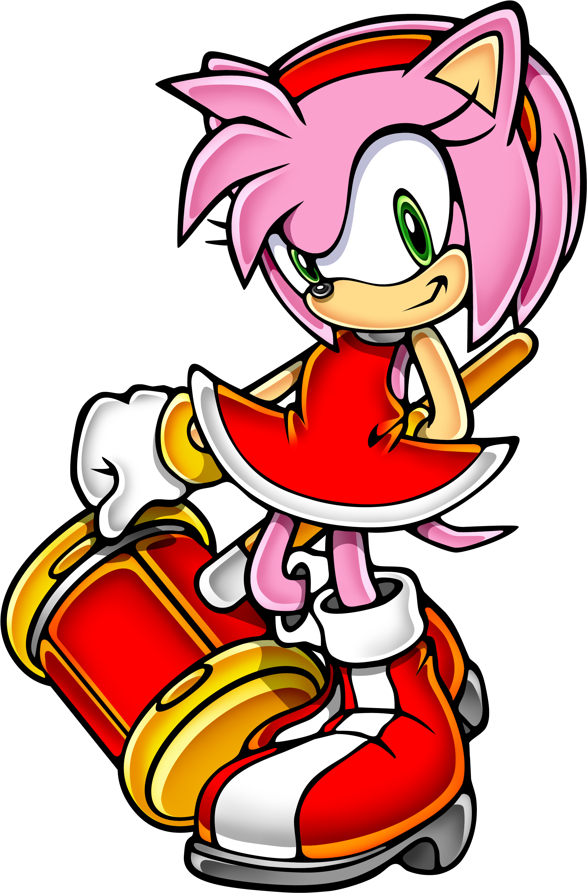 Advance Amy - Sonic Advance Amy Rose Clipart (2194x3166), Png Download