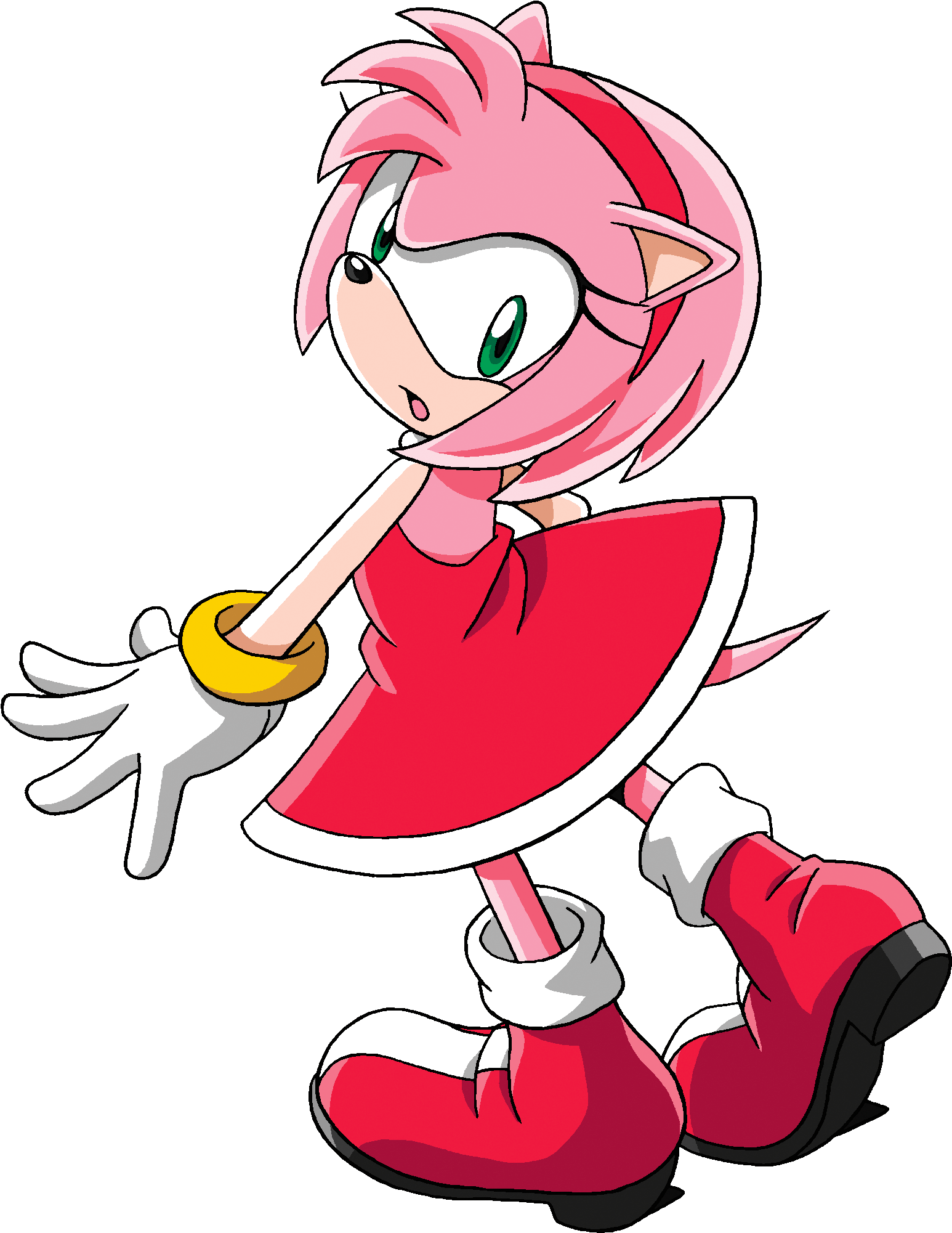 Sonic X Glance Behind - Sonic X Amy Png Clipart (1596x2072), Png Download