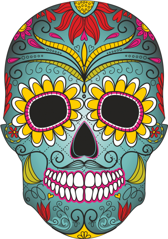 Calavera Clip Art Transprent - Day Of The Dead Cultural Masks - Png Download (800x800), Png Download
