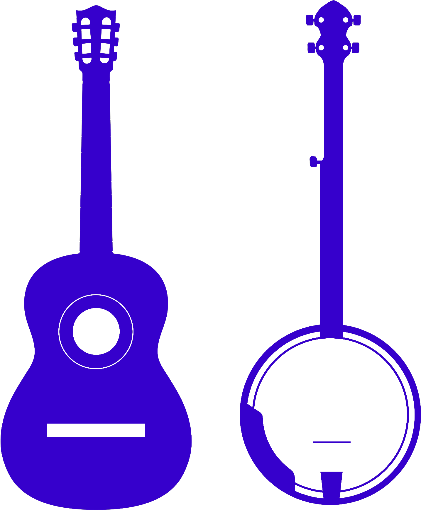 Banjoandguitar - Musical Instruments Vector Guitar Clipart (1950x1950), Png Download
