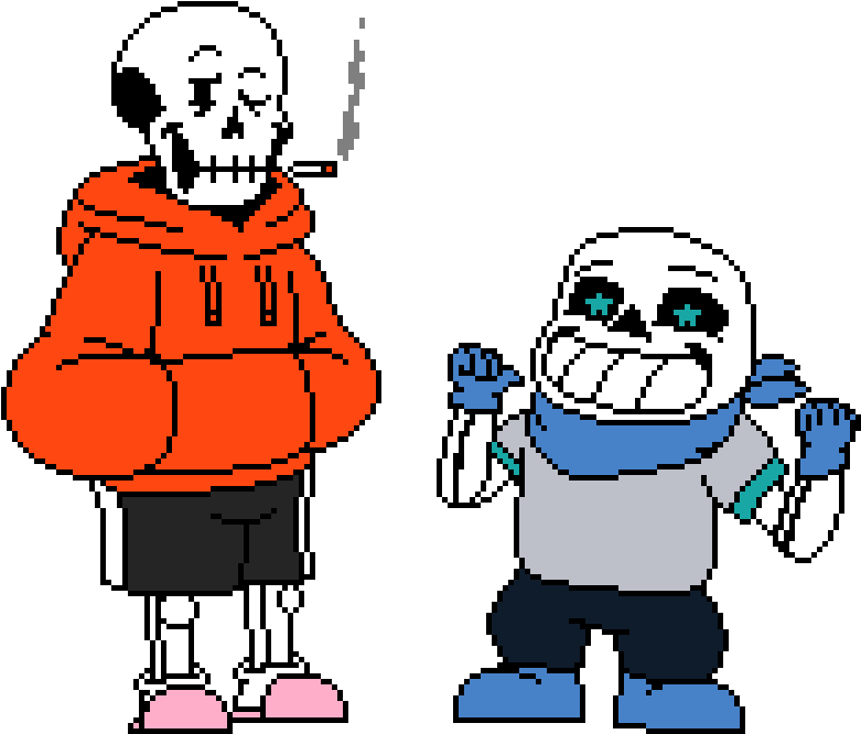 Fanonswap Skelebros Because I - Undertale Skelebros Aus Clipart (815x695), Png Download