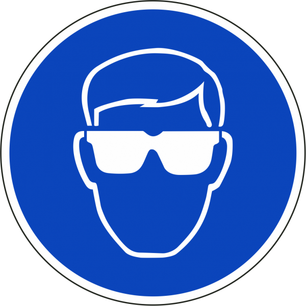 Protective Eye Personal Equipment Protection Safety - Eye Protection Must Be Worn Clipart (600x600), Png Download