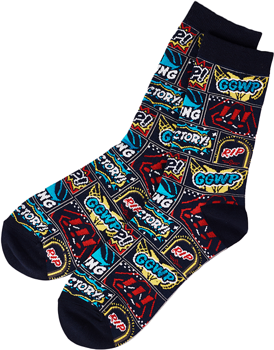 League Comic Inspired Socks - League Of Legends Socks Clipart (1000x1000), Png Download