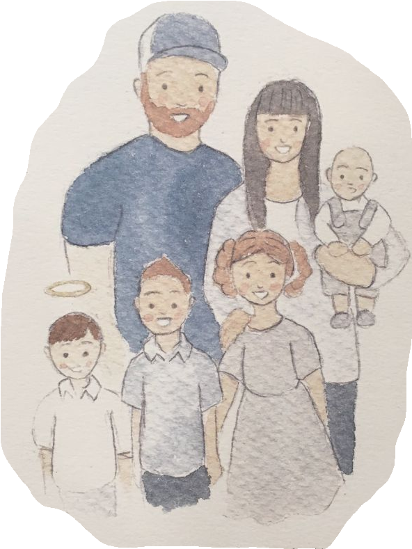 The Sorensen Six - Family Clipart (718x849), Png Download