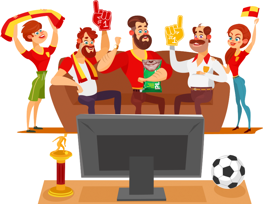 Host A Fifa World Cup Watching Session With Your Friends - Friends Watching Movie Vector Clipart (904x741), Png Download